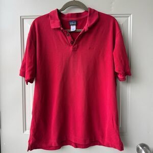 Patagonia Mens XL Red Polo Shirt 100% Cotton Short Sleeve Outdoor Hiking Fishing